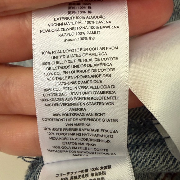 Michael Kors Denim Vest with Fox Fur Trim - Picture 4 of 4